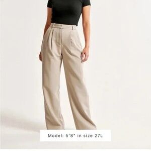 Abercrombie & Fitch | Curve Love A&F Sloane Tailored Wide-Leg Pant size 26 short